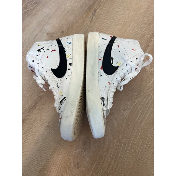 Nike Blazer Mid 77 Paint Splatter Kids GS DJ2618-100 Sneakers Youth Size 4.5Y - Picture 4 of 8